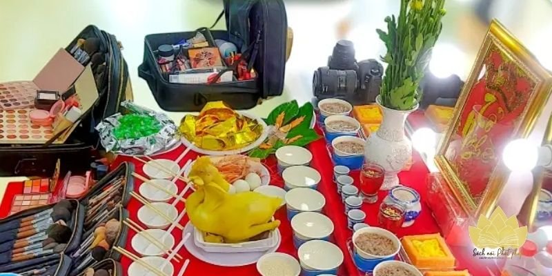 Mâm lễ cúng tổ nghề makeup đơn giản đủ đầy ý nghĩa